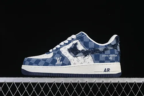 All categories Nk Air Force 1 Air Force series Nk Air Force 1 Low Air Force low-top Nike Air Force 1'07 Low joint white navy blue Air Force 1 low-top casual sneakers YF9511-816